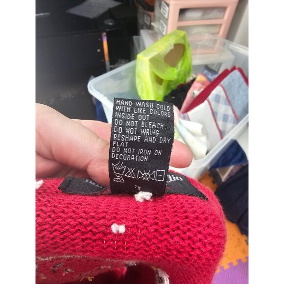 Vintage Christmas Vest Ugly Sweater‎ Santa & Bears Hampshire Studio M Red - Picture 10 of 11